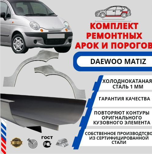 Комплект арок и порогов для автомобиля Daewoo Matiz ( Дэу Матиз ...