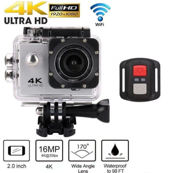 Экшн-камера zlsm Экшн камера 4K/ Водонепроницаемая экшен камера 4K с ...