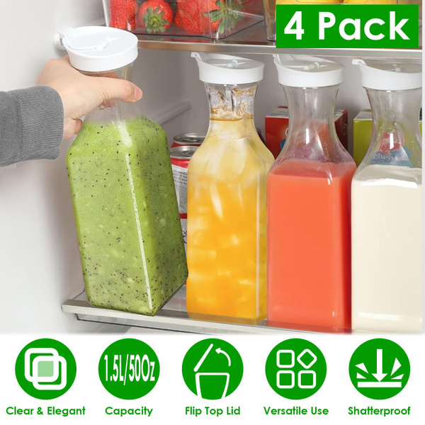 4 Упаковки емкостей для сока объемом 1,5 л, Графинов для воды с ...