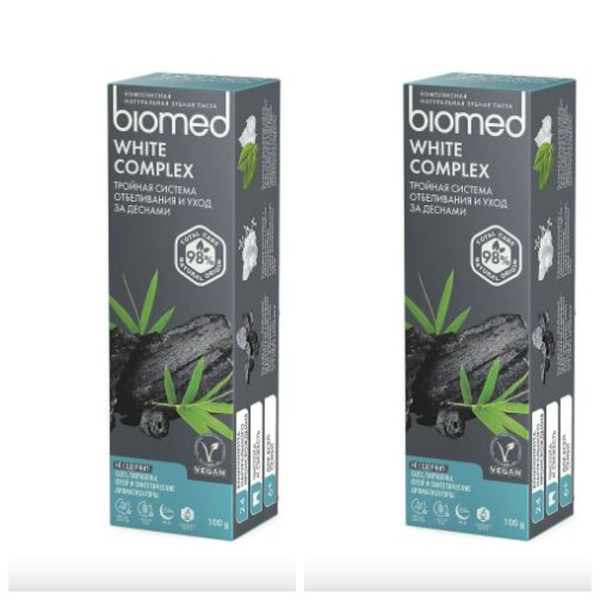 Biomed Зубная паста, White Complex Антибактериальная отбеливающая,100 ...