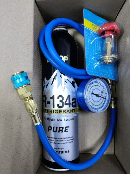 Набор для заправки автокондиционера фреоном R-134a - купить с доставкой ...