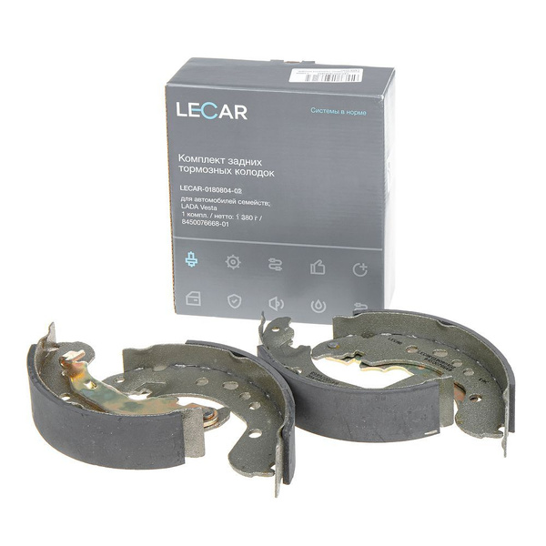 Колодка тормозная Лада Vesta зад к-т 4шт (LECAR)