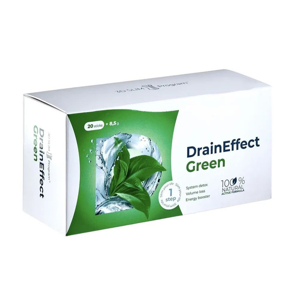 Драйнэффект Грин DrainEffect Green - Дренирующий напиток, 20 стиков ...