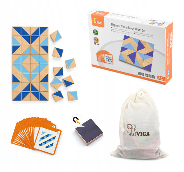 Пазлы для малышей Viga - Деревянная магнитная сенсорная мозаика - Вига ...