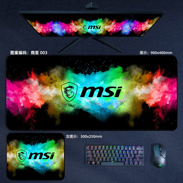 MSI Коврик для мыши Коврик для мышки большой игровой с подсветкой rgb ...