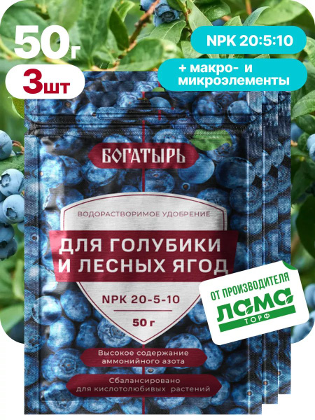 Богатырь / Водорастворимое удобрение для голубики и лесных ягод в саду ...
