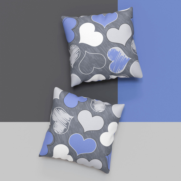 Наволочки 70х70 - 2 шт. Хлопок, Поплин GALTEX Романтика синий купить на ...