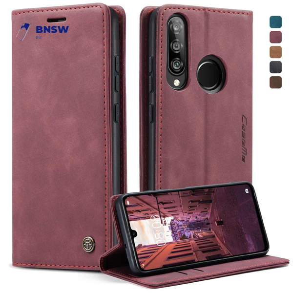 Caseme Кожаный чехол для Huawei P30 Lite / Nova 4E / Хуавей Р30 Лайт с ...