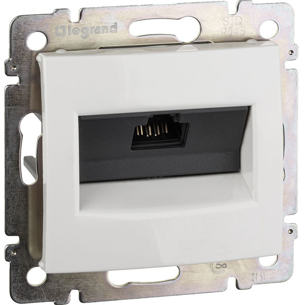 Розетка компьютерная (RJ45) одноместная 5 кат UTP, цвет Белый Legrand ...