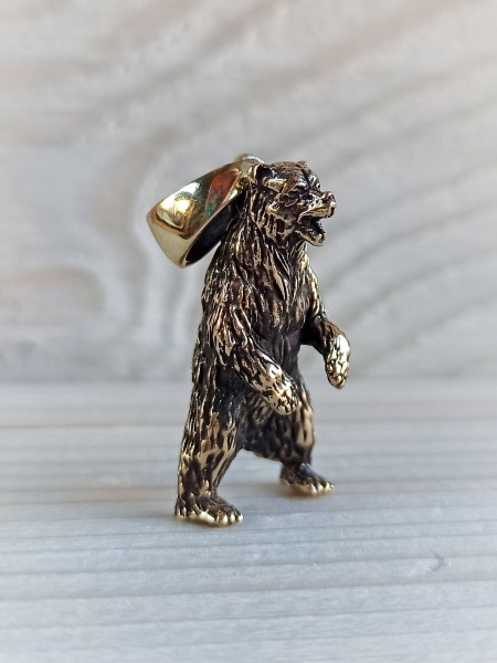 Брелок Медведь/ Подвеска из бронзы - купить с доставкой по выгодным ...