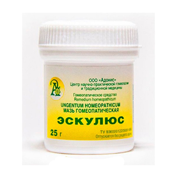 Мазь "Эскулюс" от отеков и воспалений 25 гр., Адонис купить на OZON по ...