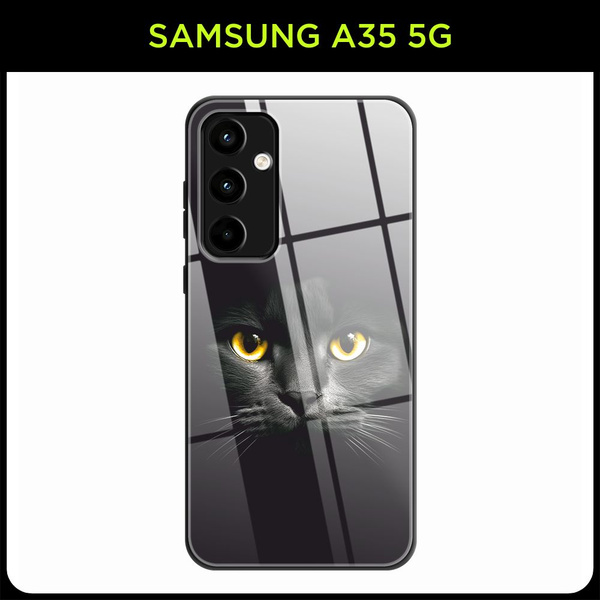 Стеклянный чехол на Samsung Galaxy A35 5G / Самсунг А35 5G с принтом ...