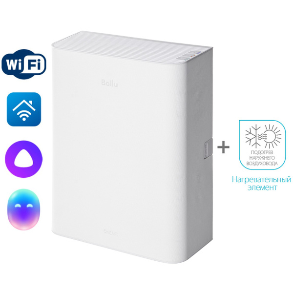 Очиститель воздуха приточный Ballu ONEAIR ASP-100W с нагревательным ...