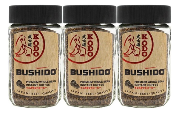 Кофе сублимированный молотый в растворимом BUSHIDO KODO 95гр.3шт ...
