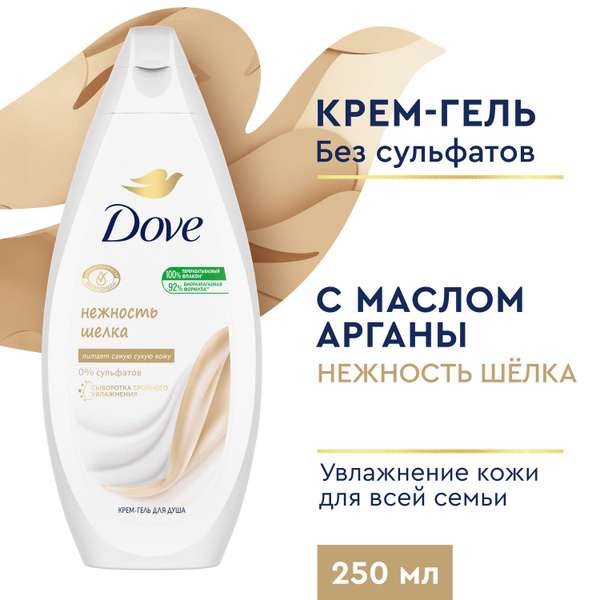 Гель для душа женский Dove Нежность шелка с драгоценными маслами ...