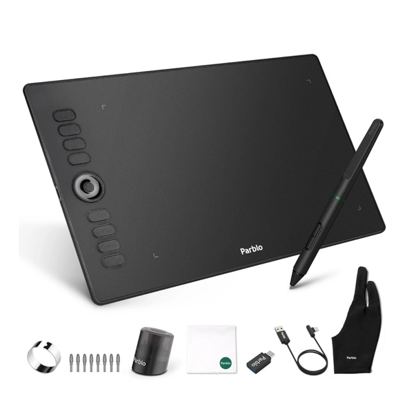 Графический планшет PARBLO, A4, Android, Mac OS, 8192 уровня, черный ...