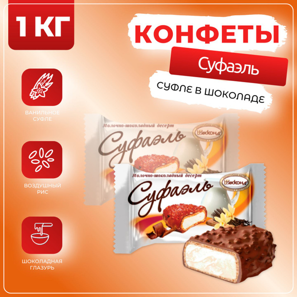 Конфеты Суфаэль со вкусом ванили десерт, Акконд, 1 кг - купить с ...
