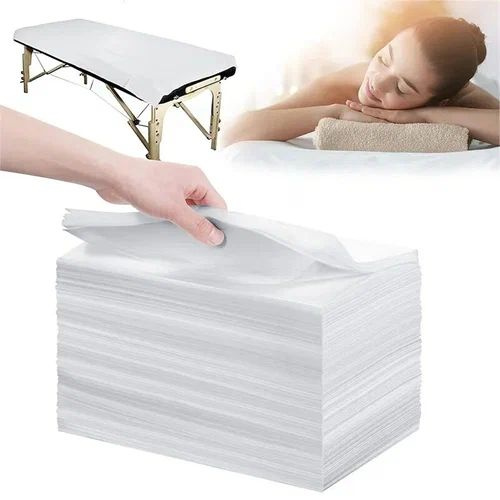 Простыня одноразовая медицинская 80x200 см. БЕЛАЯ, СМС, 15 г/м2 ...