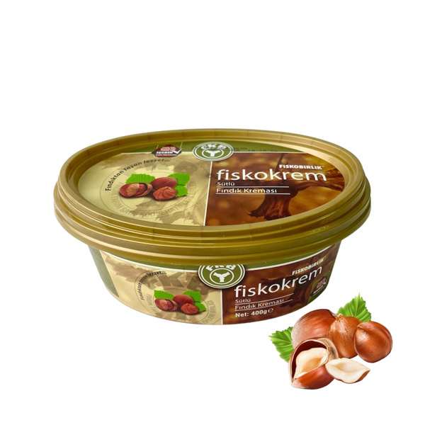 FISKOKREM / Ореховый молочный крем-паста (Sutlu Findik Kremasi) 400 г ...
