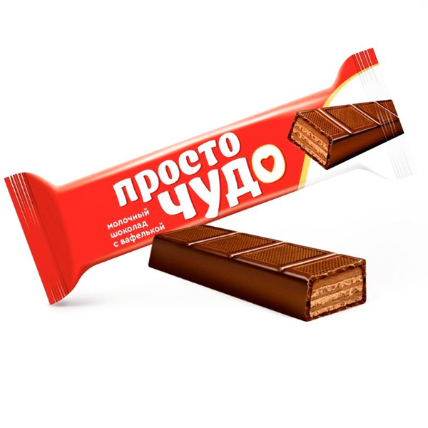 Шоколадный батончик "ПРОСТО ЧУДО", 14 шт по 40 г, шоубокс - купить с ...
