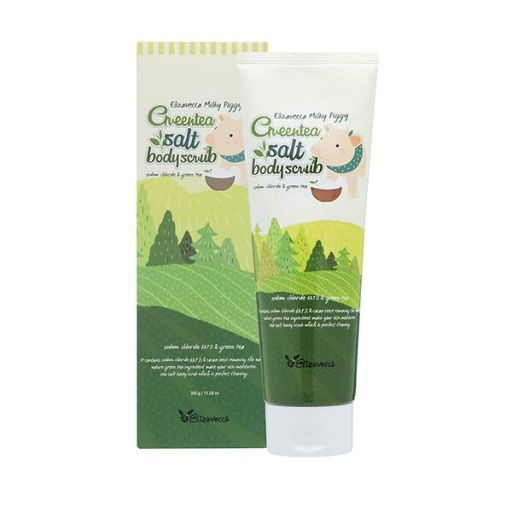 Elizavecca Milky Piggy Greentea Salt Body Scrub 300g