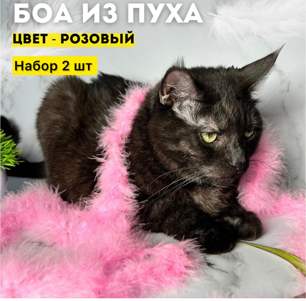 Боа из пуха 2 метра 2 шт розовое купить на OZON по низкой цене (1402183983)