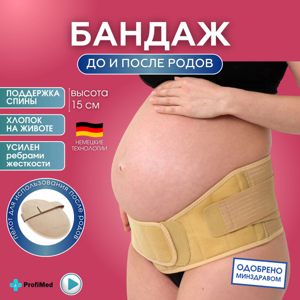 Бандаж для беременных дородовый и послеродовой пояс с липучками и ...
