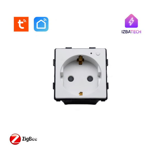 Модуль умной розетки Zigbee для рамки на 16А евростандарта белого цвета ...