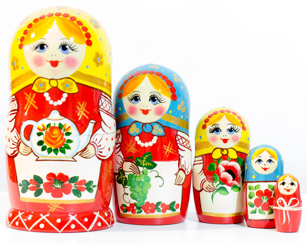 Матрешка классическая "Русские Традиции". - 5 мест - "Чаепитие ...