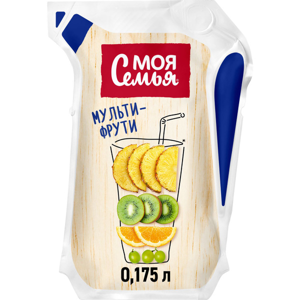 Напиток сокосодержащий МОЯ СЕМЬЯ Мультифруктовый 0.175L - купить с ...