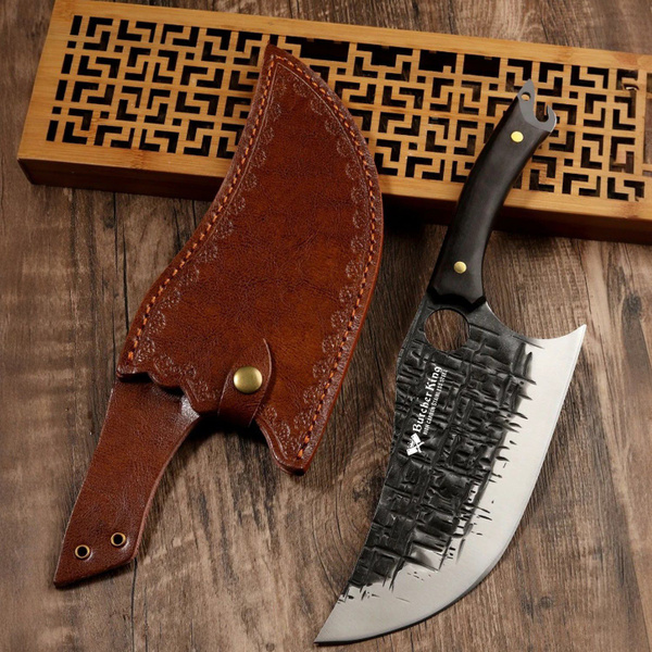 Купить Кованый кухонный нож - топорик Butcher King. Нож для разделки ...