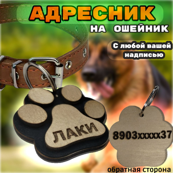 Адресник для собак, на ошейник с гравировкой - купить с доставкой по ...