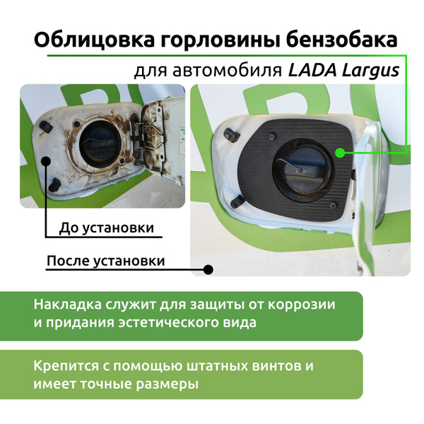 Облицовка накладка лючка (горловины) бензобака для Lada Largus ...