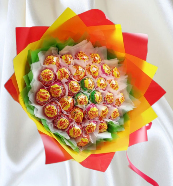 Букет из чупа чупсов Chupa Chups ShokoTrendy 31 шт - купить с доставкой ...