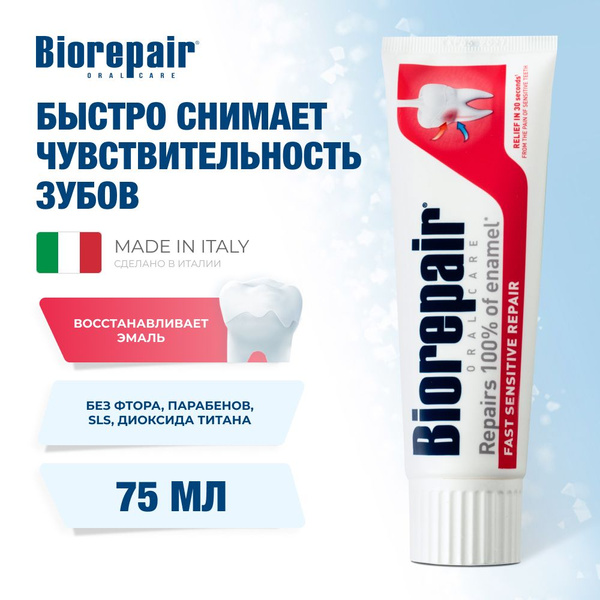 Зубная паста для чувствительных зубов Biorepair Fast Sensitive Repair ...