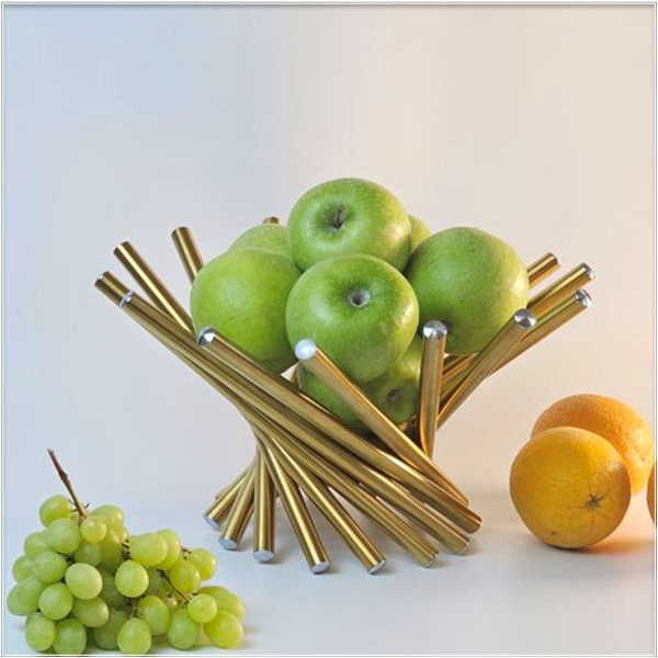 Фруктовница ваза для фруктов металлическая золотая - купить с доставкой ...