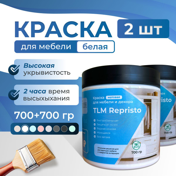 Комплект красок для мебели TLM Repristo - 1,4 кг без запаха ...