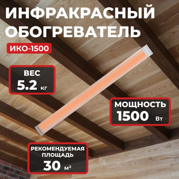 Инфракрасный обогреватель ИКО-1500 Ресанта/ТЭН 1500 Вт до 30 м ...