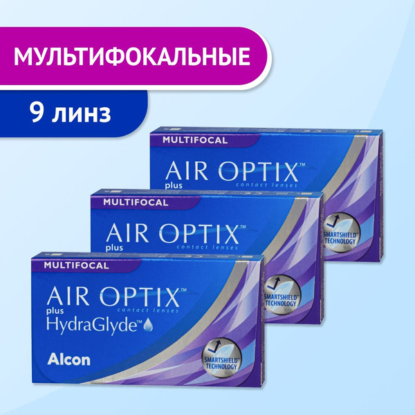 Мультифокальные линзы -7.00/ low/ 8.6/ 9 шт, Alcon, Air Optix Plus ...