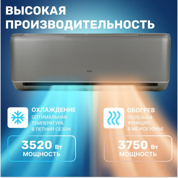 Сплит-система CENTEK CT-65i12 инвертер Мощность 12000BTU функция Wi-Fi ...