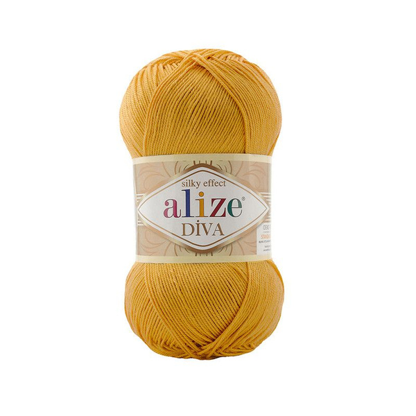 Комплект пряжи 3 штуки Дива Ализе 488 т.желтый - купить с доставкой по ...