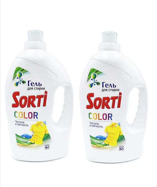 Sorti Color Гель для стирки Чистота и мягкость 2 шт. по 3400 мл ...
