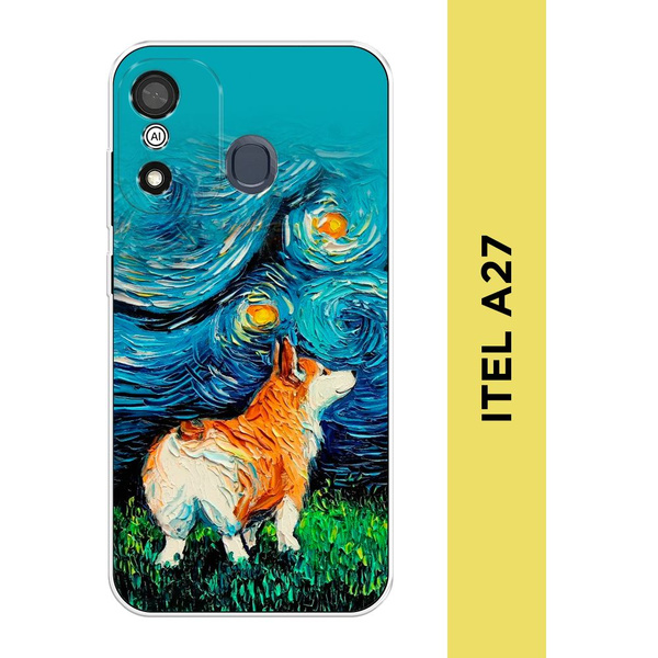 Силиконовый чехол на Itel A27 / Ител А27 "Корги звёздная ночь" - купить ...