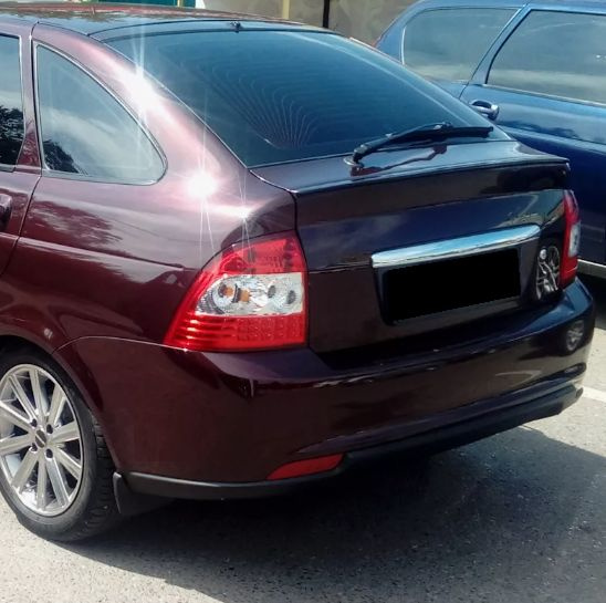 Бампер задний ЛАДА Приора 2 хэтчбек ПОРТВЕЙН-192-Темно-вишневый ...