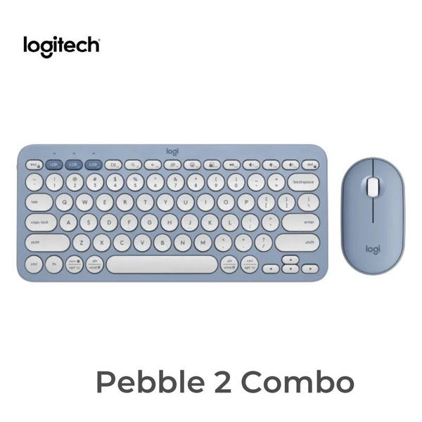 Комплект клавиатура + мышь Logitech Pebble 2 Combo,синий купить по ...