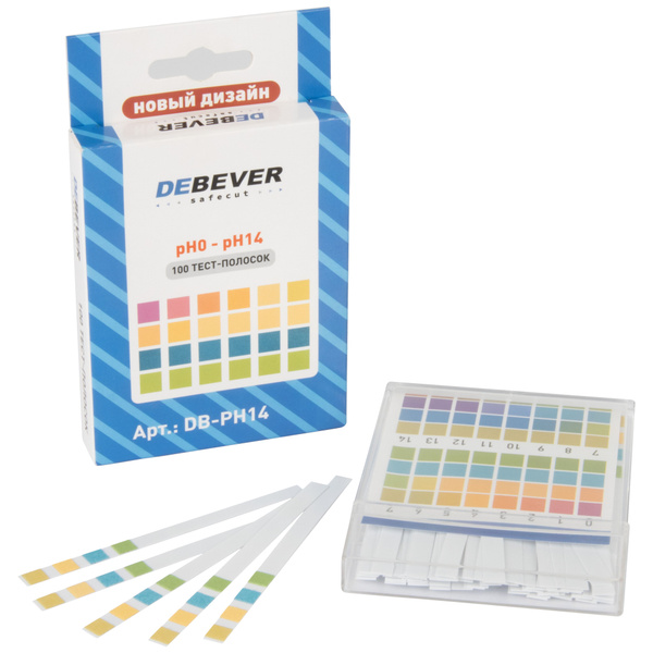 Индикаторные полоски (pH тест) от 0 до 14pH Debever Safe Cut - купить с ...