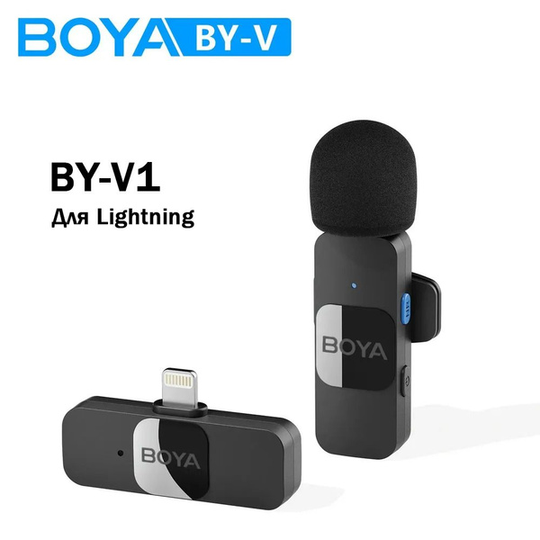 BOYA Микрофон для мобильного устройства микрофон петличный BY-V1 ...
