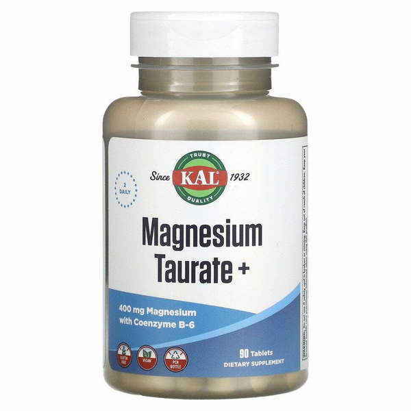 Магния таурат KAL Magnesium Taurate+ 400 мг 90 таб. (1) - купить с ...