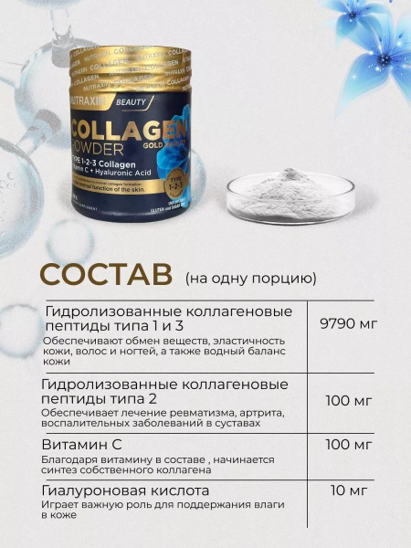 Коллаген Collagen Powder 1-2-3 TYPE - купить с доставкой по выгодным ...