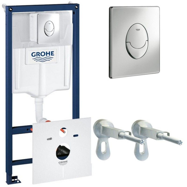 Инсталляция для унитаза подвесного Grohe Rapid Sl 38750001 кнопка хром ...
